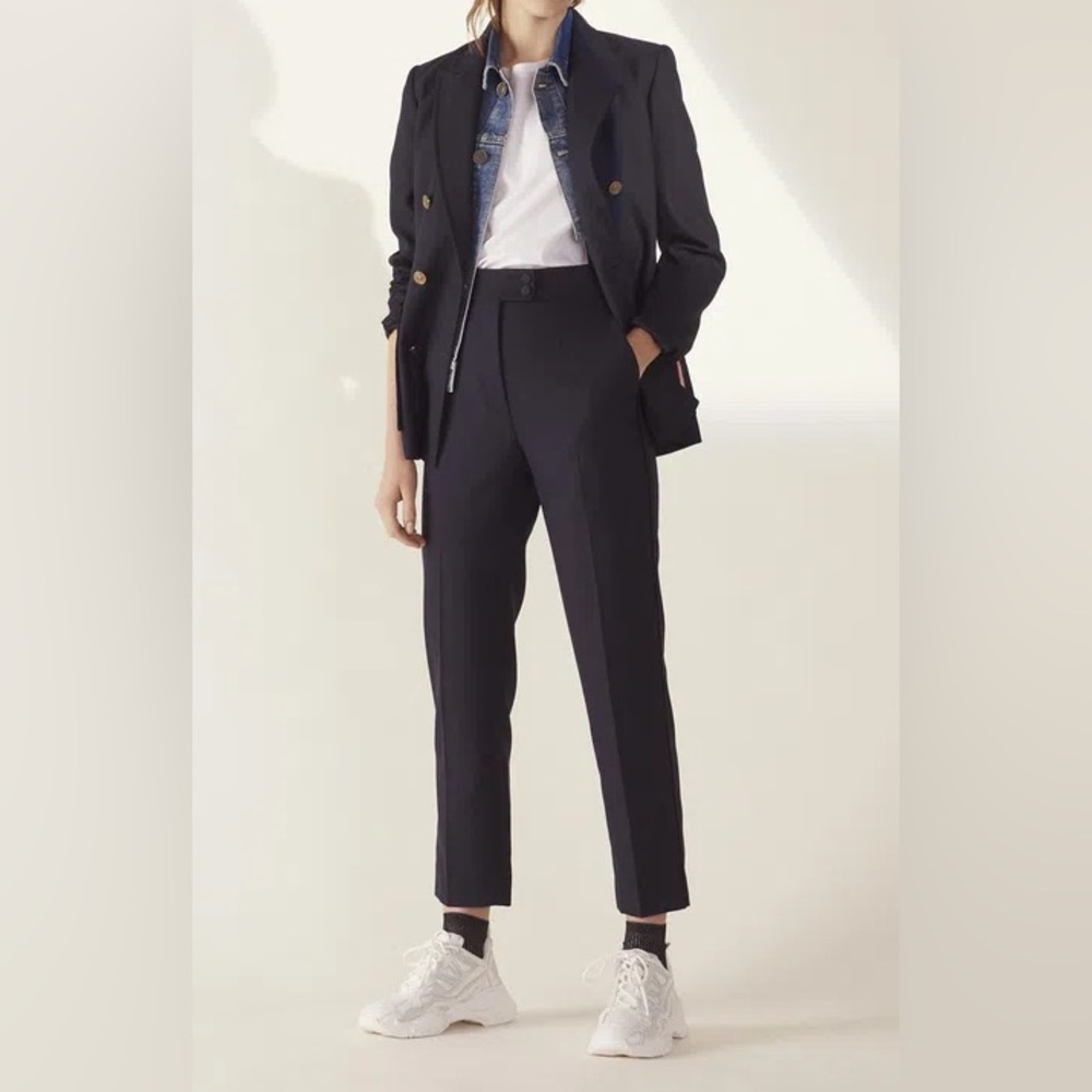 NWT! SANDRO Women’s Ilena HighWaist Tailored Wool Pants Streetwear Officewear 40 - Picture 13 of 15